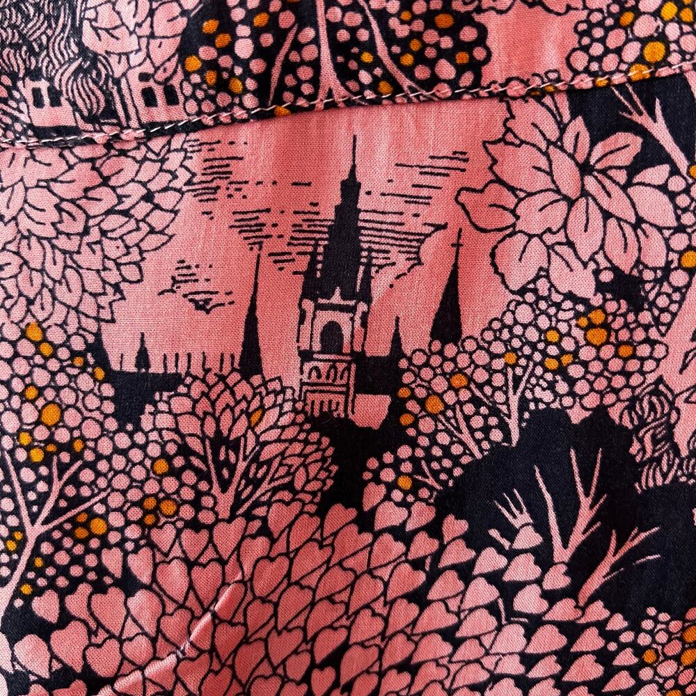 Anthropologie 19 Conversations Printed Pink and Navy Blouse SZ 6 - Picture 7 of 7